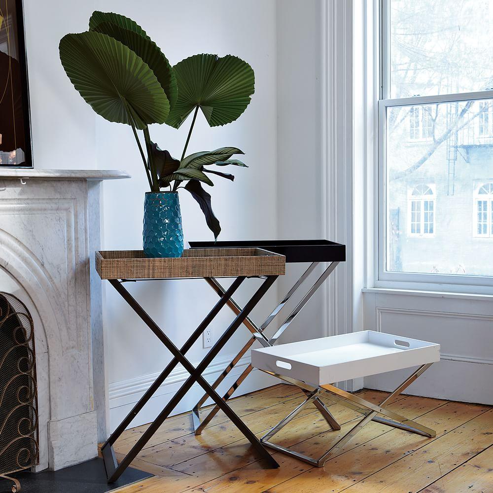 west elm 個人輸入品 Butler Tray Stand Butler Stands - Modern Iron Decorative Trays | West Elm